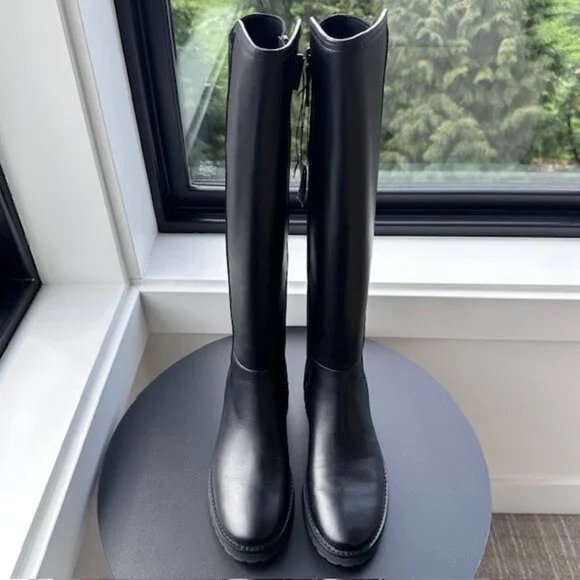 New Cole Haan Lyndon Equestrian Waterproof Boots - 7.5 Black - Picture 7 of 10